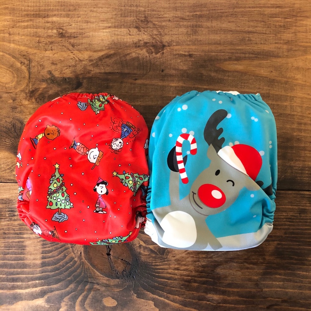Charlie Brown & Rudolph Christmas Cloth Diapers